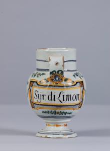 Pesaro, 1787, Brocca in maiolica policroma, «Sijr: di Limon»